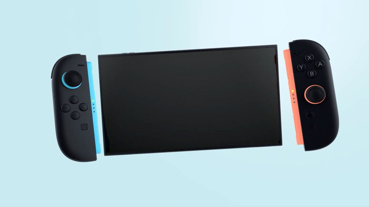 Front Design of the Nintendo Switch 2 and Its Joy-cons